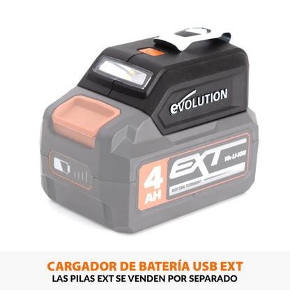 Evolution Cargador Inalámbrico USB A y C para Baterías EXT