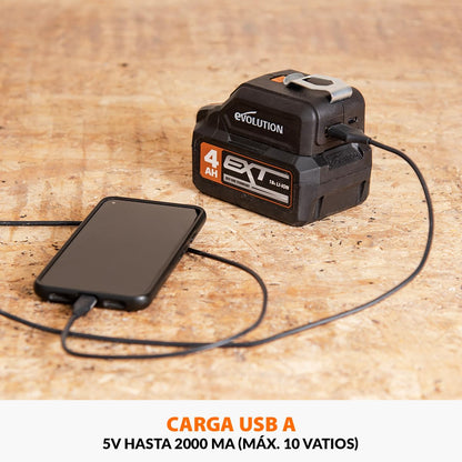 Evolution Cargador Inalámbrico USB A y C para Baterías EXT