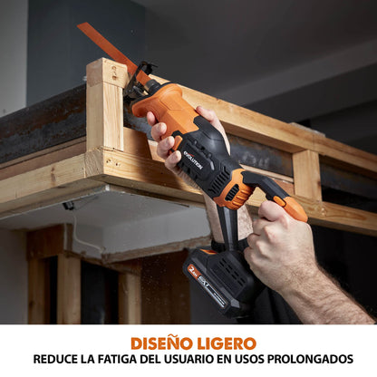 Evolution R150RCP-Li Sierra de sable de Evolution Power Tools, corte multimaterial - Incluye 2 hojas de sierra de sable